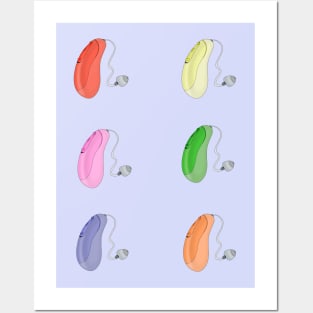 Colorful Hearing Aids Posters and Art